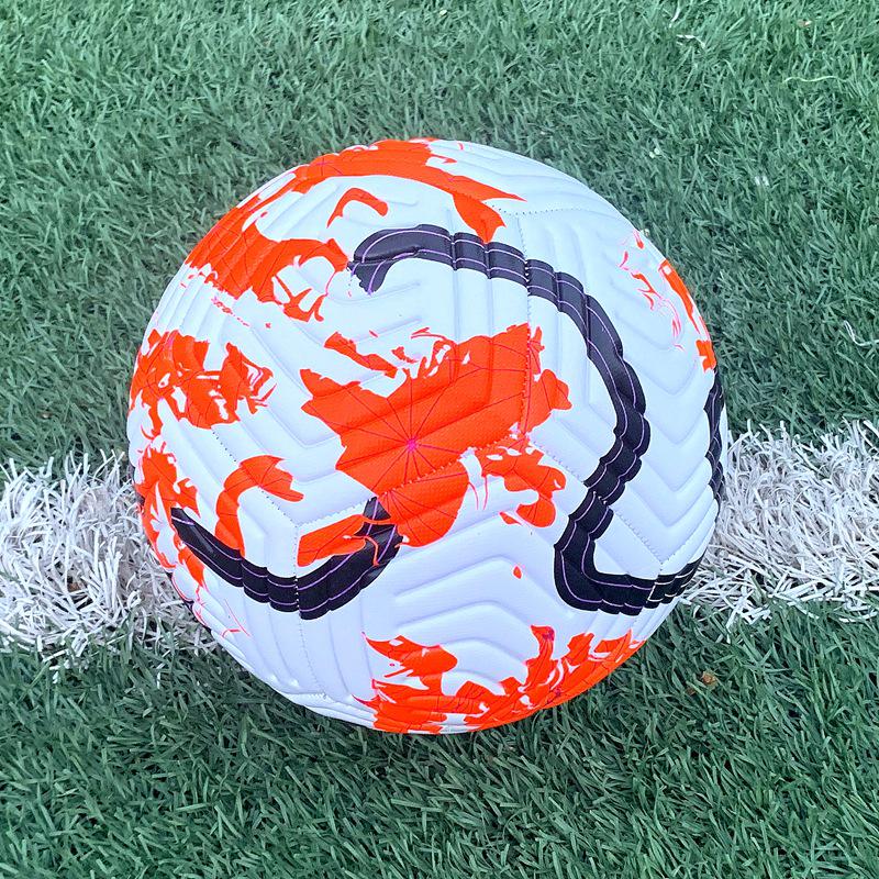 Premier League Size 5 Thickened Match Ball - Suitable for Champions League & World Cup, Machine-Sewn Football