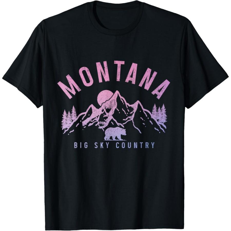 

Винтажная футболка Montana Mountains Bear для любителей природы XXXXXL чёрный
