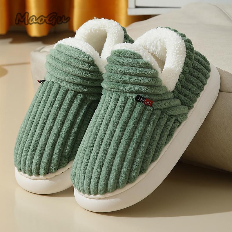 Cozy Plush Shoes for Women Men Home Cotton Slippers Comfortable Indoor Slip on Fuzzy Ankle Shoes Thick Bottom Pantuflas Mujer