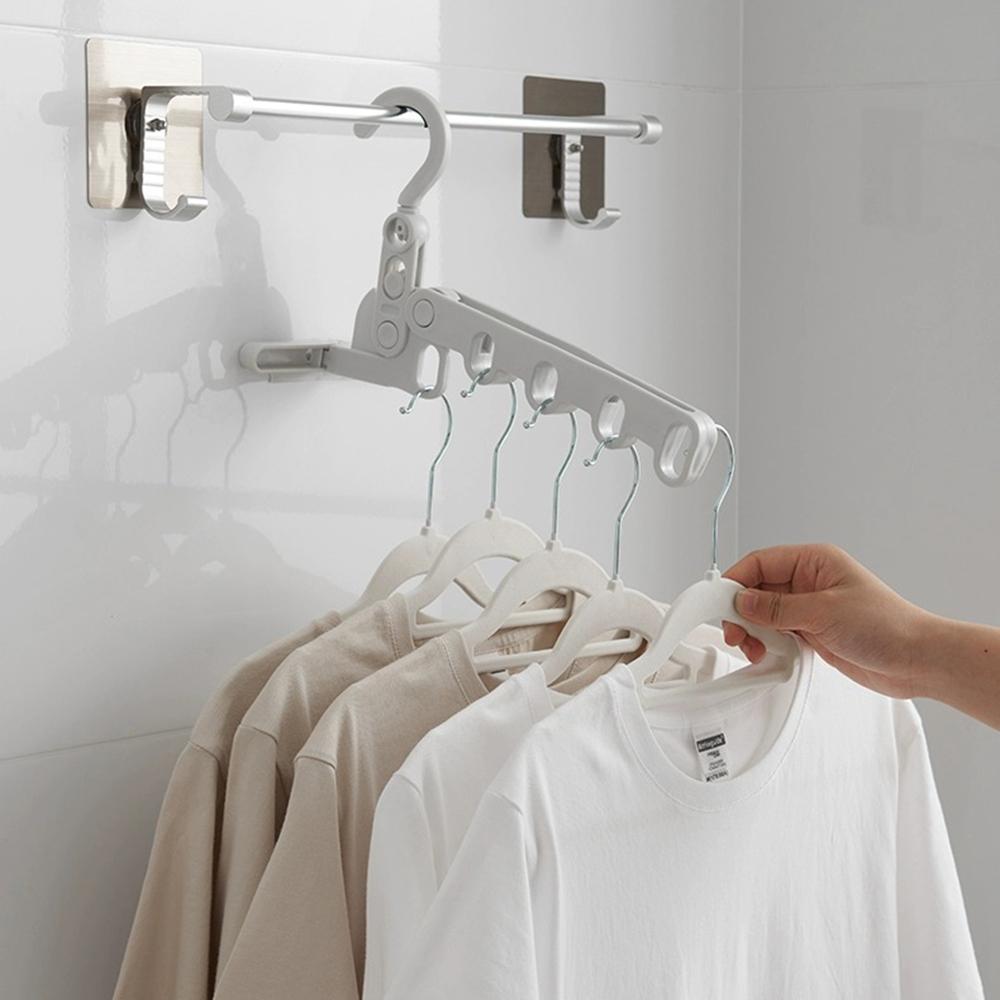Indoors Hanging Clothes Drying Rack Strong Bearing Capacity Clothes Storage Holder For Bathroom