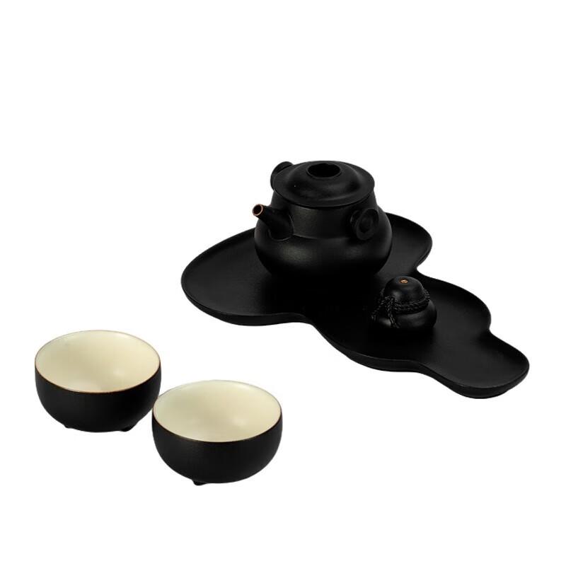 Edenus Black Iron Glaze Portable Tea Set