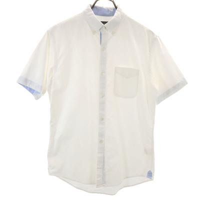 Short Sleeve Button Down Shirt M White Men's Used