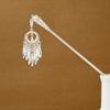Ethnic Style Imitation Miao Silver Colored Long Feather Fringed Earrings, Hot Selling In Attractions, Antique Hairpin Jewelry for Women
