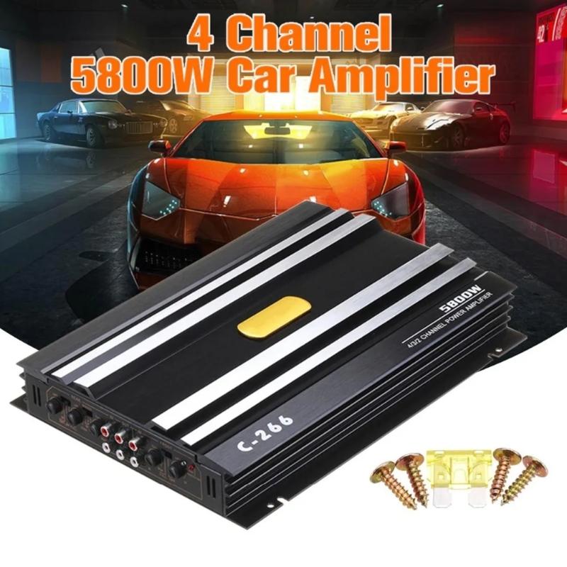 5800W Power AMP RMS Amplifier Car Subwoofer 4 Channel Amplifer High Power Car Bridgeable Amplifier