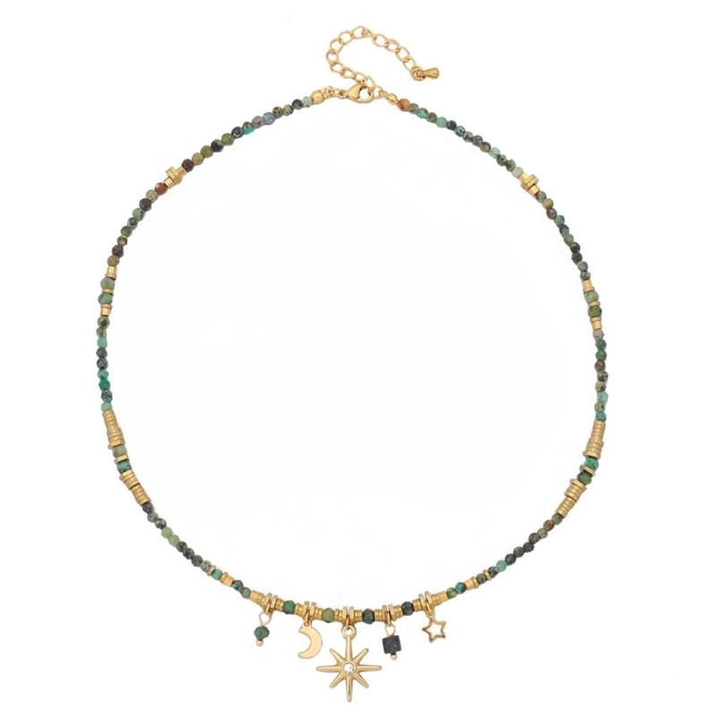 Colorful Beaded Sunflower Necklace Handmade Pendant Necklace Adjustable Chain Necklace Unique Style Jewelry for Women