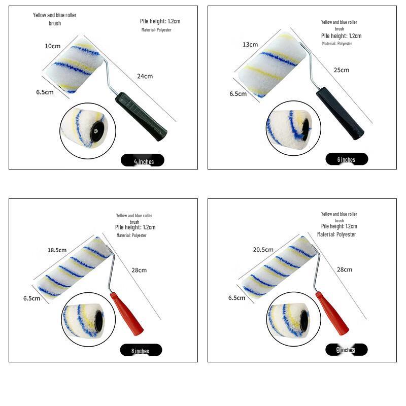 Zhi Shi 9-inch Long-Haired Paint Roller Brush Set