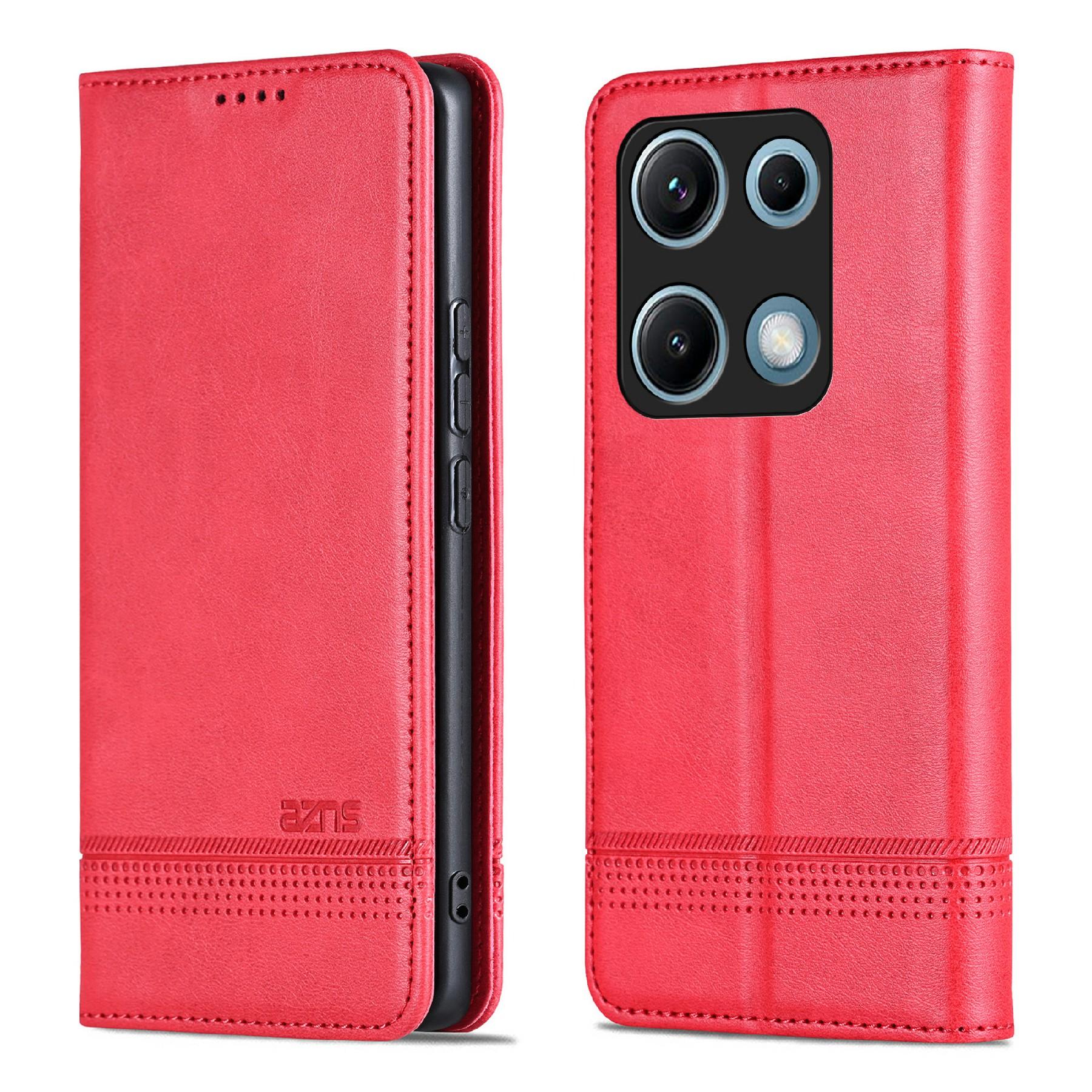 

AZNS Для Xiaomi Redmi Note 14S 4G Чохол Текстура коров ячої шкіри PU Шкіряний Гаманець Чохол для телефону C