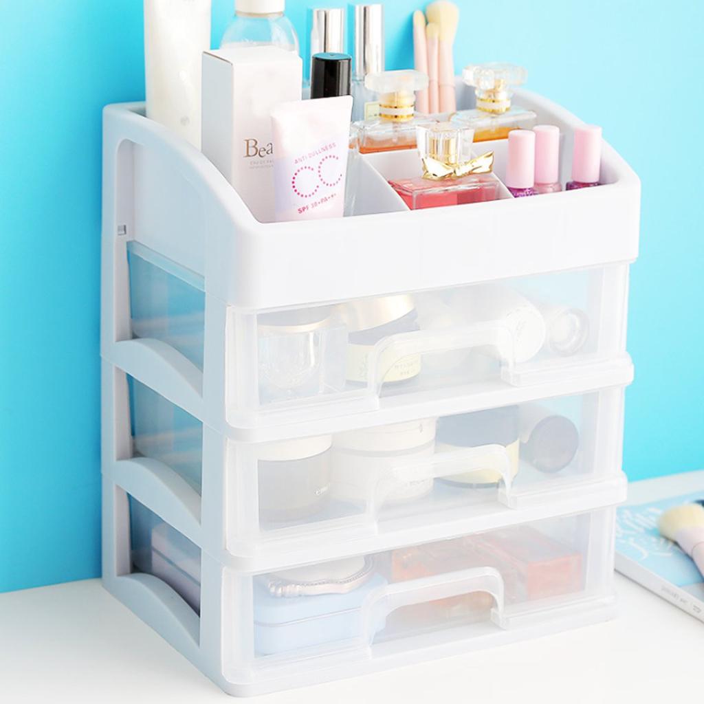 Cajas de Maquillaje apilables 1//2//3 cajones Organizador multifunci/ón para maquillaje Joyero Organizador Cosm/éticos