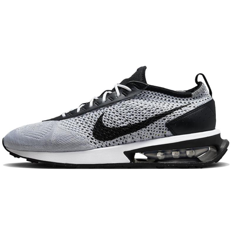 Nike Air Max Flyknit Racer Pure Platinum Svarte Sneakers Fritidssko DJ6106-002