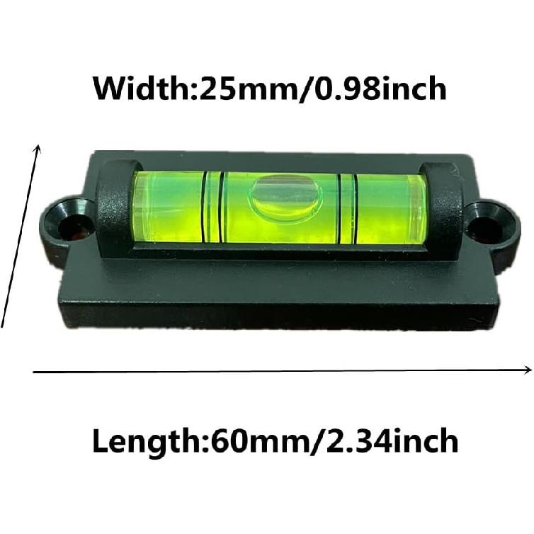 4Pcs Bubble Spirit Level RV Standard Levels with Mounting Holes RV Levelers Leveling Tool for RV Camper, Travel Trailer, Camping, Truck, Motorhome