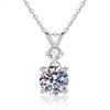 Moissanite Bow Necklace 0.5ct 1ct 2ct Clavicle Chain Women