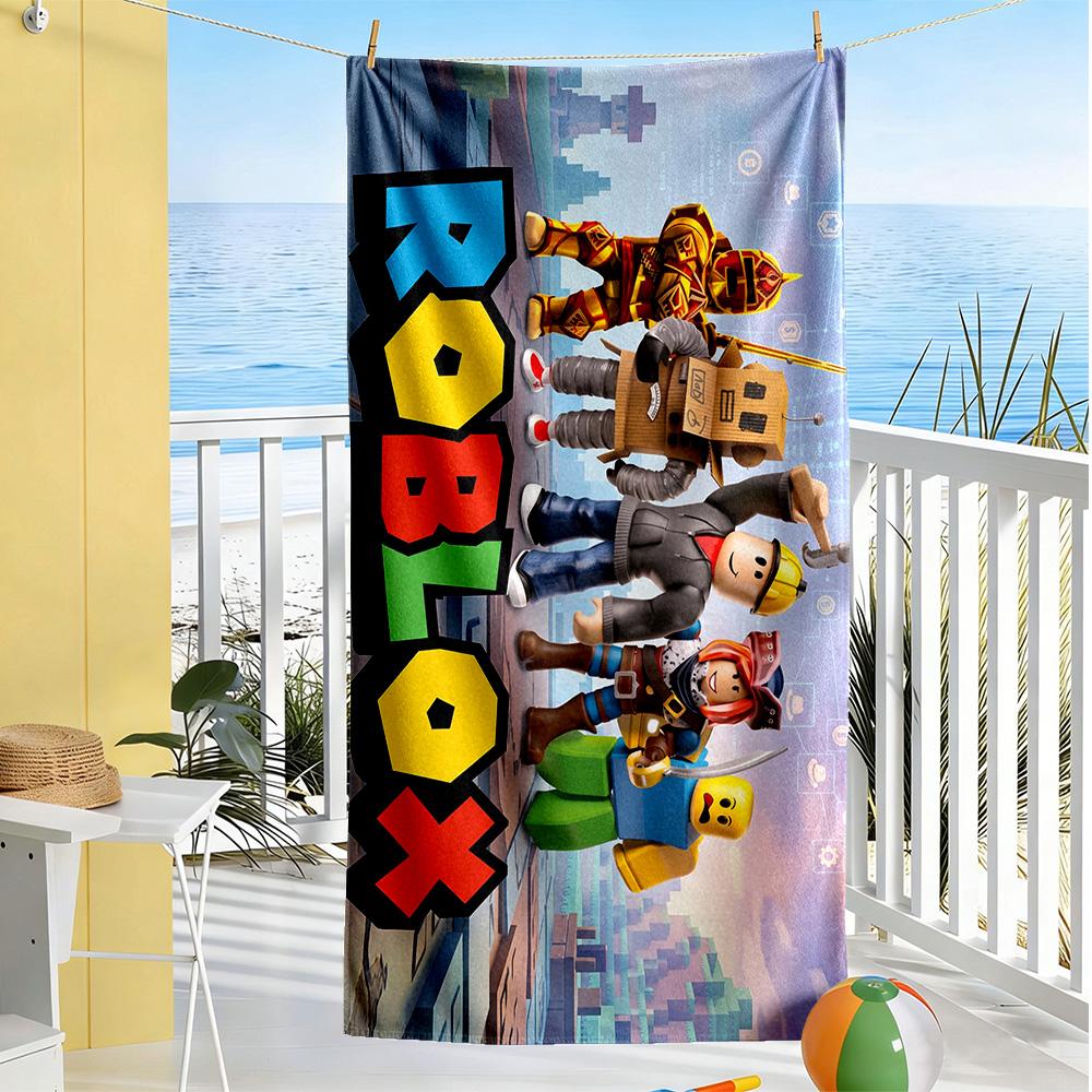 Roblox Strandtuch Superweiche Mikrofaser Schnelltrocknendes Gewebe Bequem Leicht Perfekt für Reisen Yoga Camping und Schwimmen