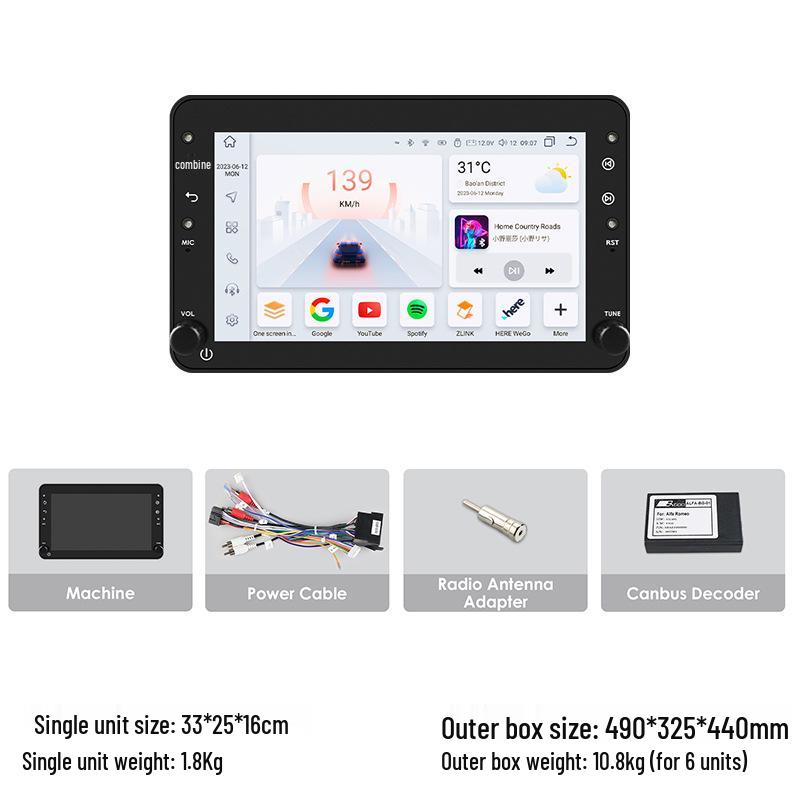 Alfa Alfa 7" HD Car Audio & Video GPS Android Navigation System