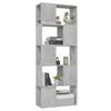 Bookshelf Room Divider Concrete Grey 60 X 24 X 155 Cm