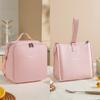 Portable Insulated Crossbody Lunch Bags Waterproof PU Large Capacity Food Bento Thermal Storage Container Shoulder Cooler Bags
