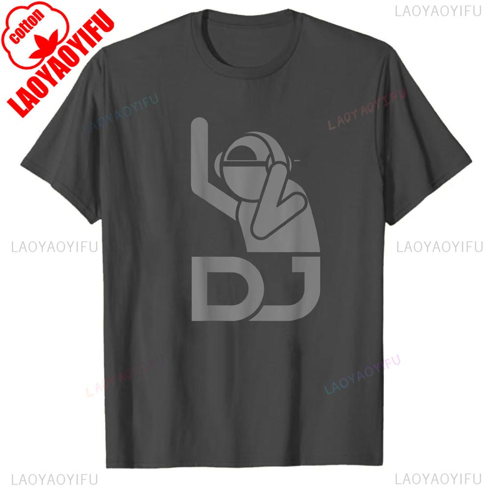 Cool DJ Art for Unisex Teen Boys Disc Jockey Music Producer DJ T-Shirt 90s Graphic T Shirts Casual Style Retro Short Sleeve Tops