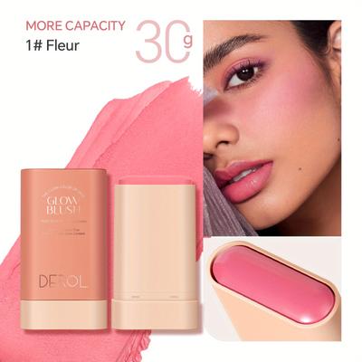 30g Blush Stick Face Eye Lip Natural Nude Makeup Contouring Stick Brighten Multifunctional Solid Blush Stick Women Makeup