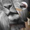 Lion Chiffon Sheer Curtains For Living Room Bedroom Decoration Window Tulle Curtains Drapes