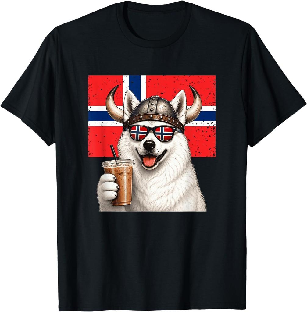 Norway Ro Norwegian Dog Coffee Flag Men T-Shirt