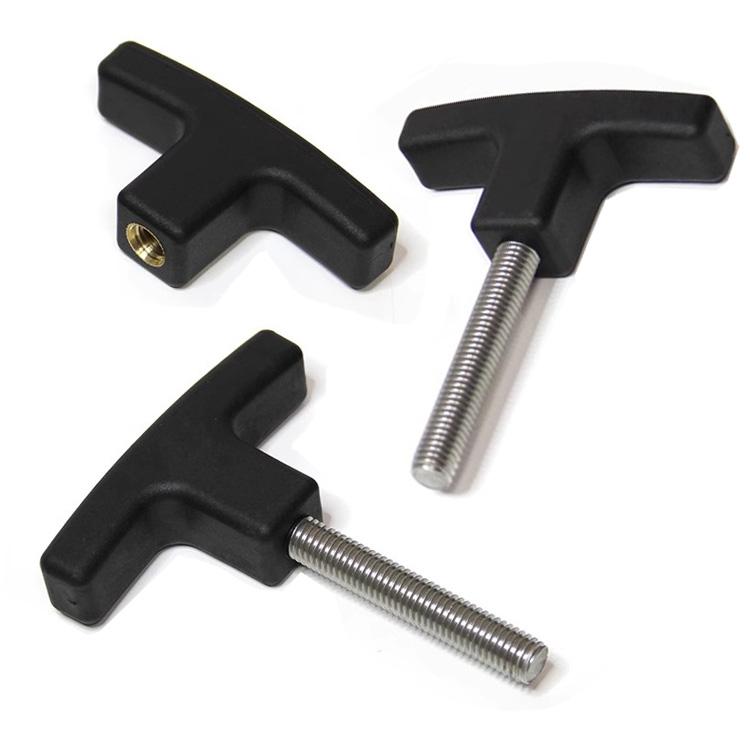 Phenolic Plastic Locking Knobs T Shaped Clamping Wing Knob