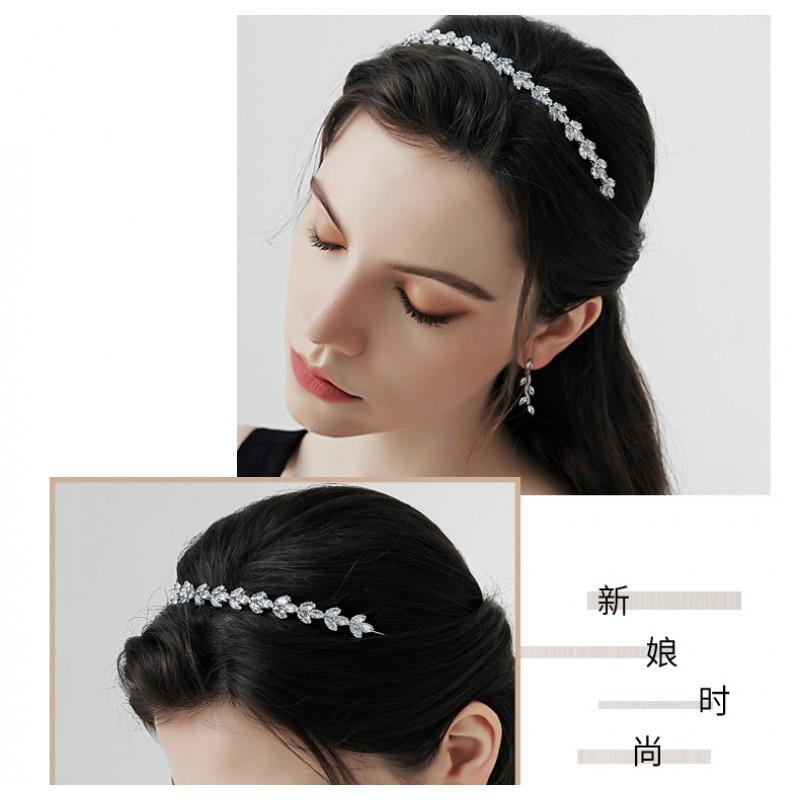 South Korea's Full Hair Accessories Temperament Simple Thin Headband Women's All-matching Fairy Pressing Crystal Zircon