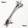 10Pcs 15Cm/5.9Inch Fishing Leaders Wire 125Lb Heavy Unusual Duty Anti-Bite Steel Line With Swivels And Snaps