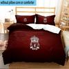 Liver-pool Crest 3PCS Print Bedding Set, Includes A Duvet Cover and Two Pillowcases for Bedroom, Dormitory, Suitable for All Seasons