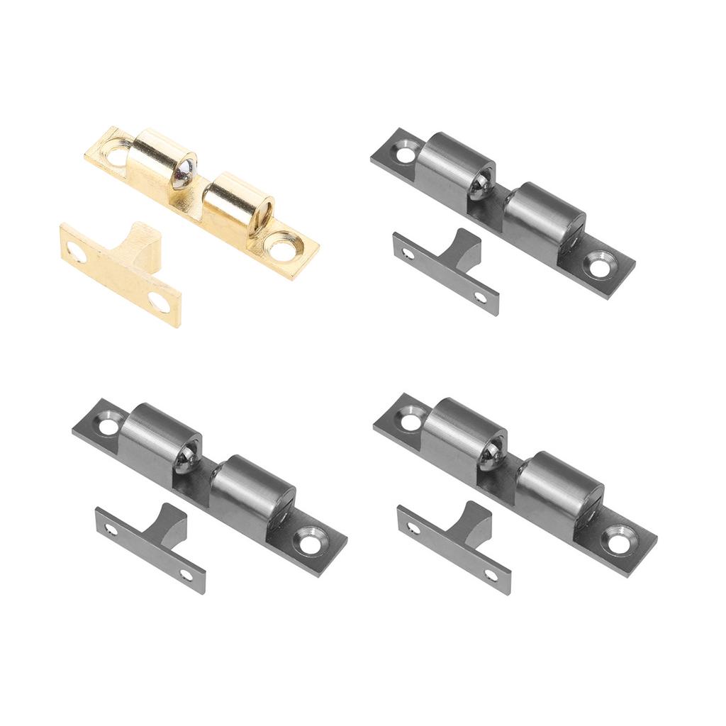 Adjustable Copper Double Ball- Spring Ball-Touching Buckle Furniture Latch- for Cabinet Bathroom Cupboards- Wardrobes