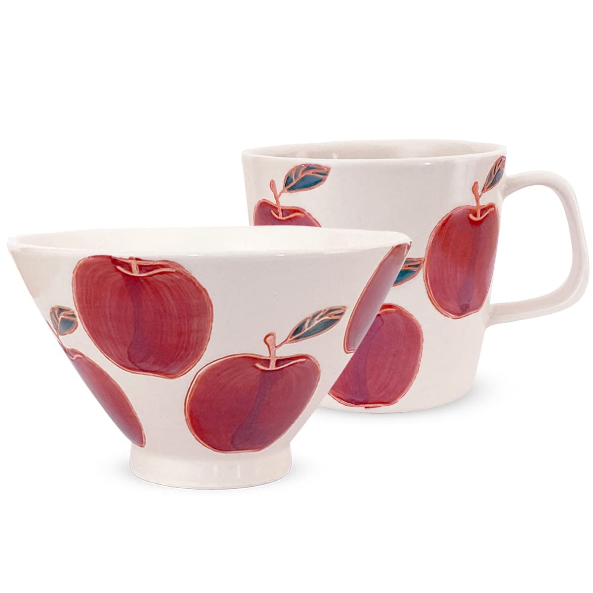 

Набор кружек-пиал для риса Studio Fresh Art Яблоко Хасами-яки Сделано в Японии J-kitchens Sho~ +