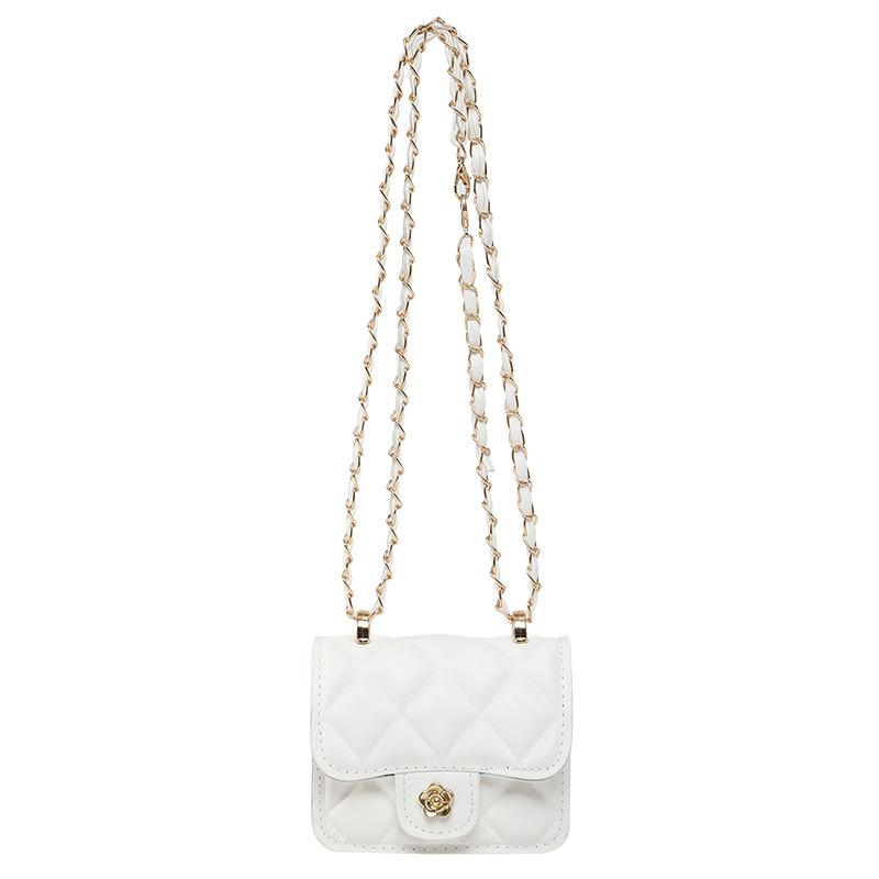 

Портативная маленькая квадратная сумка женская новая модная бриллиантовая сумка-цепочка трендовая элегантная сумка-мессенджер белый