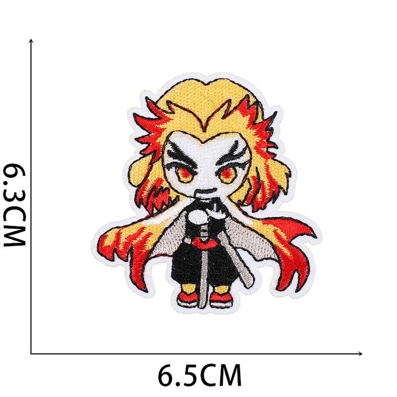 19Pcs/Set Anime Demon Slayer Q-Version Character Embroidery Patch Clothing Decoration