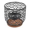 Coffee Pod Holder Versatile Coffee Capsule Storage Basket with Wood Base for Teabags Sugar Packets