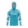 Mens Quick-Dry Fishing Hoodie With Integrated Face Cover UPF50 Sun Protection Lightweight Breathable Angling Shirt