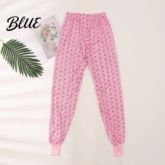 Comfortable Lounge Pants Women Pajama Elastic High Waist Floral Print Long Soft And Breathable Sleep Bottoms Trousers Loose Fit Sleepwear Wear