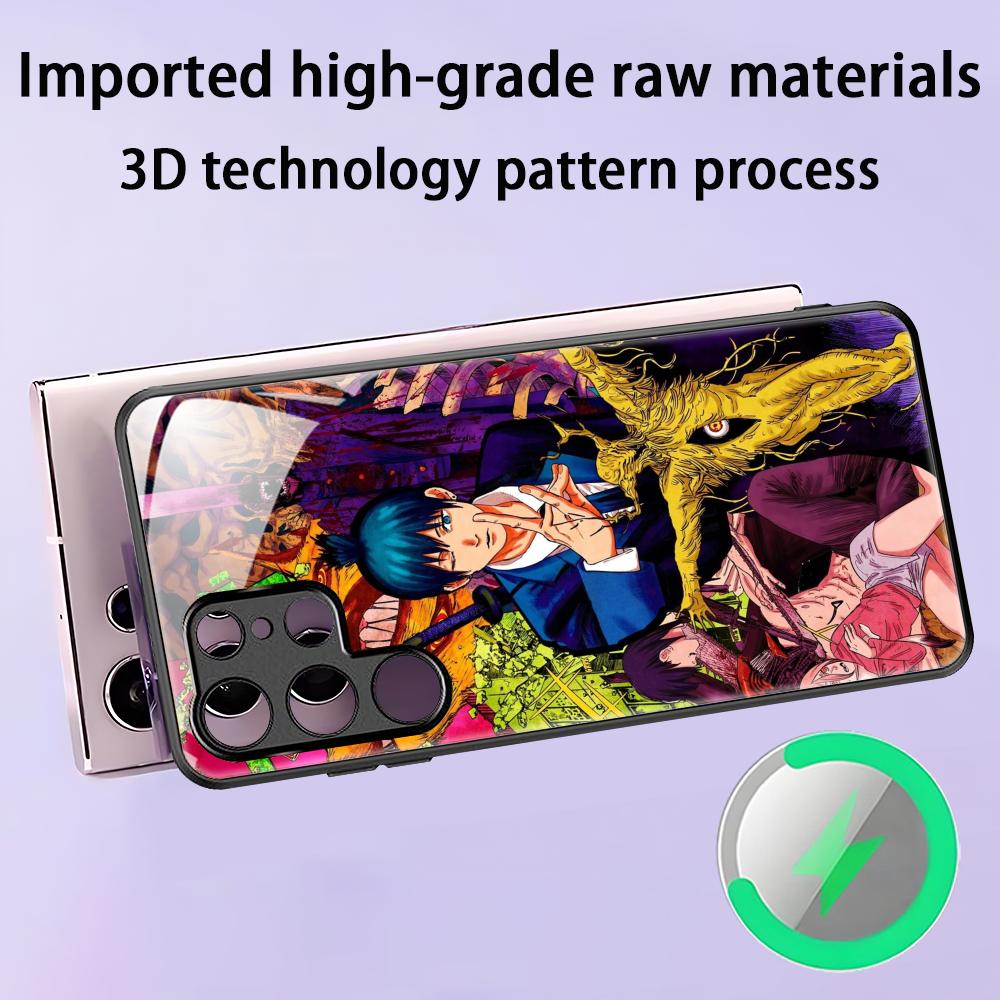Chainsaw Man Aki Hayakawa Phone Case For Samsung S25 S24 S23 S22 S21 S20 Plus Ultra Note20 Glass Magnetic Case