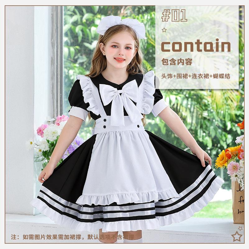 Halloween children's costume black maid costume girl children's clothing lolita dress princess girl lolita