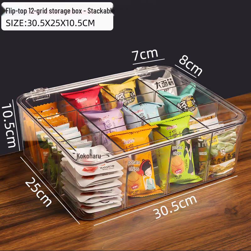 Transparente Acryl-Aufbewahrungsbox für Snacks und Kleinkram