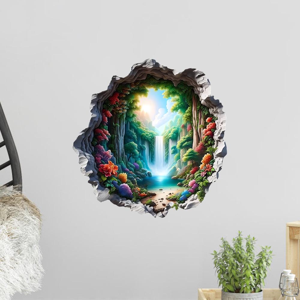 Living Room Porch Artistic Conception Landscape Bathroom Doors Windows Self-pasted Sticker