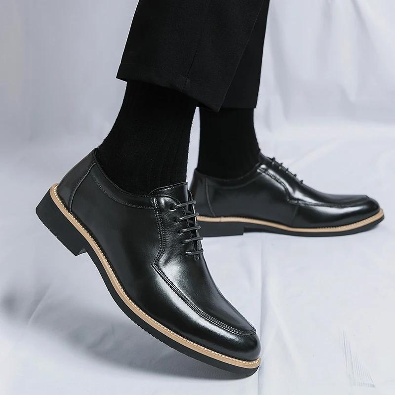 Genuine Leather Men's Formal Shoes Business Men Office Shoes British Style Men's Casual Shoes Social Shoe Male Chaussure Hommes