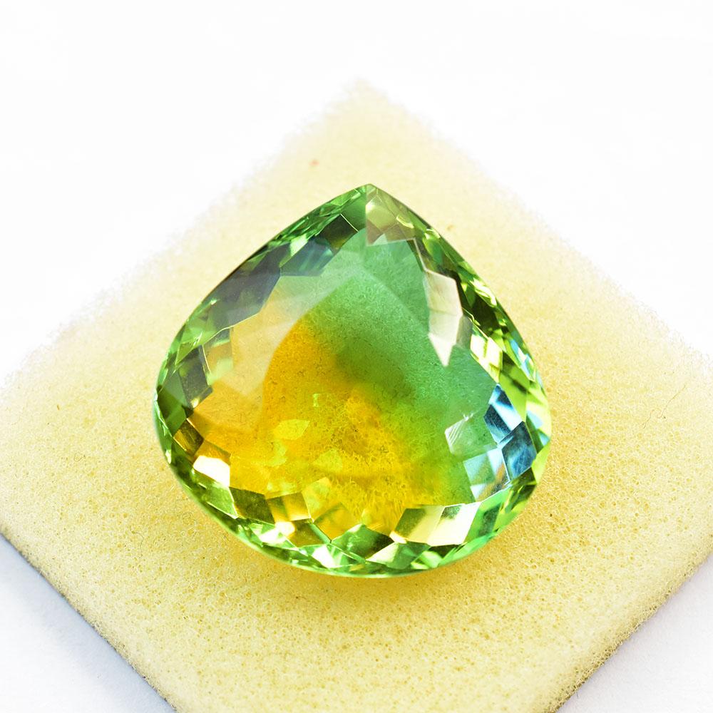 

76.30 Ct Pear Shape CERTIFIED Multicolor Lab-Created Tourmaline Loose Gemstone 29.4 mm різнокольоровий