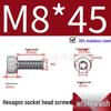 304 Stainless Steel Hex Socket Head Cap Screws, Cylindrical Head, DIN912.