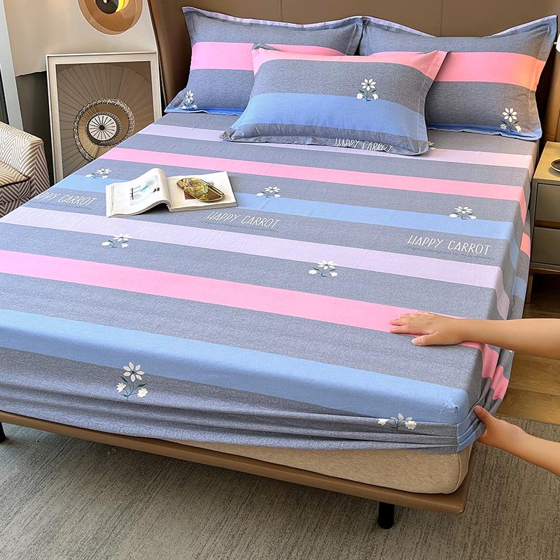 Thick Pure Cotton Flannel Fitted Bed Sheet: Non-Slip, All-Inclusive Mattress Protector