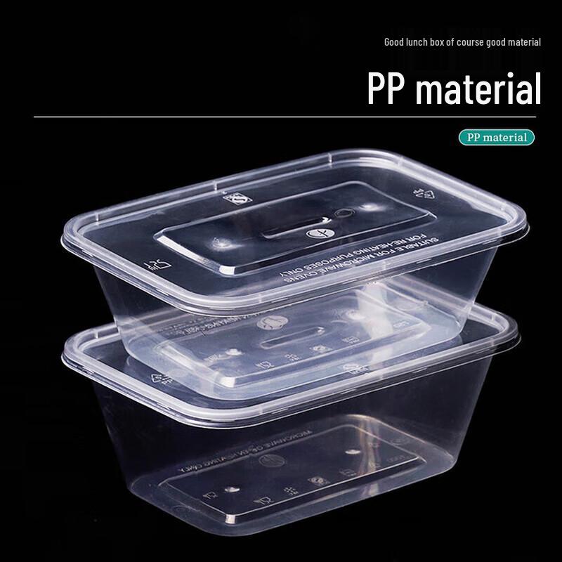 Disposable Rectangular Food Containers with Lids