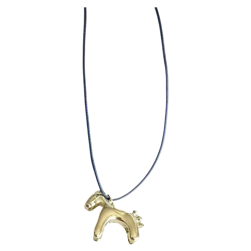 Horse Pendant Necklace Adjustable Horse Charm Necklace for Women Simple Jewelry Accessories