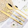 24Pcs Rainbow Color Cutlery Set Knife Fork Spoon with Rack Dinnerware Set Stainless Steel Tableware Flatware Kitchen Silverware with Storage Holder