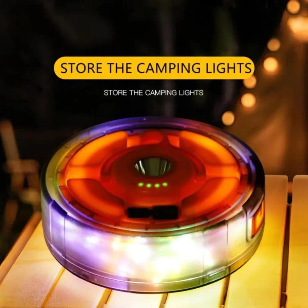 8M RGB Color-Changing Atmosphere String Light 1200mAh Portable Camping Light Outdoor Tent Light Strip Decorative Lighting String