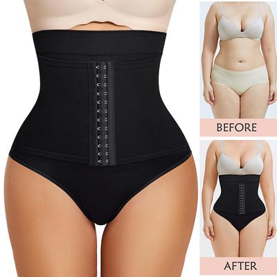 Damer Kroppsformare Magekontroll Trosor Bantningsunderkläder Midjetränare Korsett Briefs Rumplyftare Shapewear Högmidjad Formande Trosa