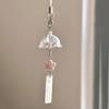 Transparent Keychain Cute Wind Chime Pendant Keyring Mobile Phone Lanyard Kawaii Bag Decorative Accessories Home Decorations