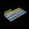 Health Care Portable One-week Reminder 3 Rows of 21-grid Rainbow Diamond Storage Box