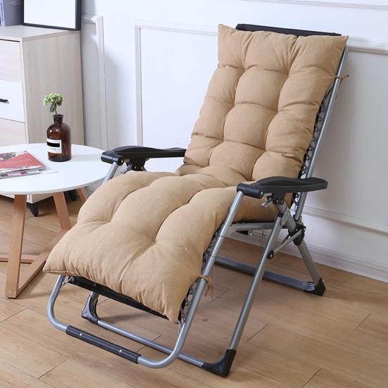 Recliner Cushion Cotton Linen Chair Pad with Straps Soft Padded Chair Cushion for Folding Recliners Rocking Chairs Home Office Use